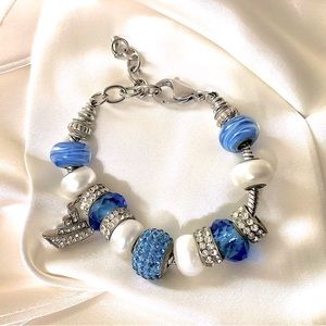 Bella Perlina Charm Nautical Bracelet Blue